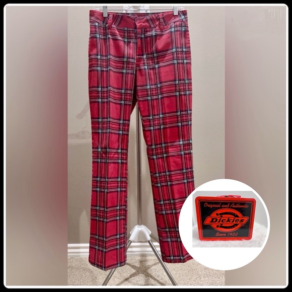 Dickies Pants - DICKIES GIRL Low Rise Plaid Pants + Lunchbox